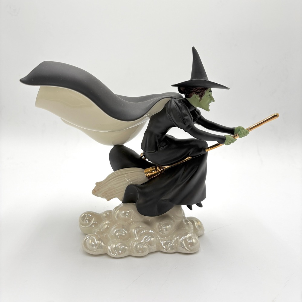 Lenox Wicked Witch's Fury Figure Wizard of Oz Porcelain 24K Gold 8‎ Inch